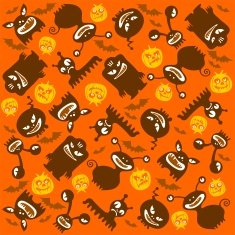 halloween monsters background N2