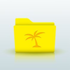 Vector yellow folder on blue background Eps10 N42