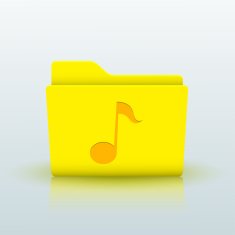 Vector yellow folder on blue background Eps10 N43