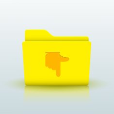 Vector yellow folder on blue background Eps10 N45