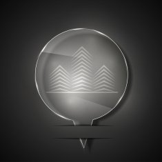 Vector glass real estate icon on gray background Eps 10