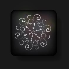 Vector snowflake icon on black background Eps 10 N5