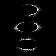 Black ink blots banners