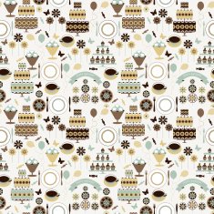 Vector seamless pattern with holiday elements