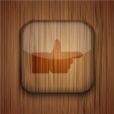 Vector wooden app icon Eps10 N19