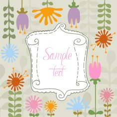 Simple Flowers And Banner N2