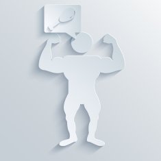Vector Muscled Body background Eps10