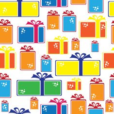 gift box icons of seamless pattern