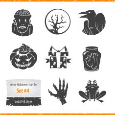 Halloween vector icons set N48