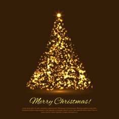 Christmas tree from light vector background N7