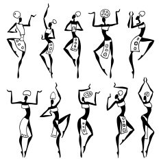 Dancing woman in ethnic style N4