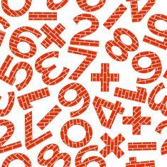 Numbers brick seamless