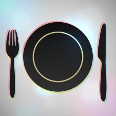 Plate Fork And Knife N3