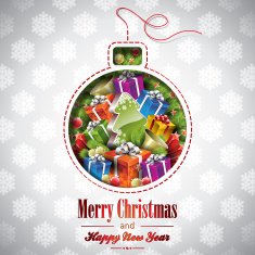 Christmas illustration with holiday elements