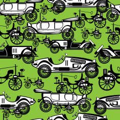 seamless pattern retro automobile
