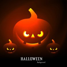 abstract bright colorful pumpkins halloween background party vector design
