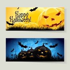 Set of Halloween banners N11