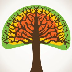 abstract painted tree