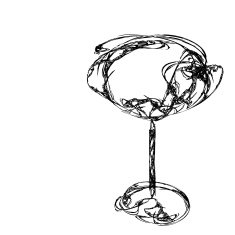 Stylized Wineglass For Fault N18