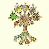 Abstract tree illustration with ornaments for your design N4