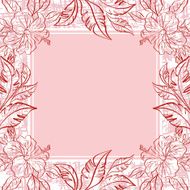 Background frame of flowers and leaves