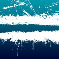 Grunge banner with white inky splashes N3