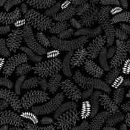 Leaves silhouettes seamless pattern