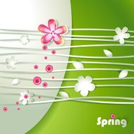 Card with vector stylized flowers N2