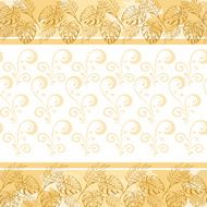 Contour leaves and abstract pattern