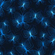 Night butterflies seamless patten