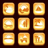 Icons of summer activities