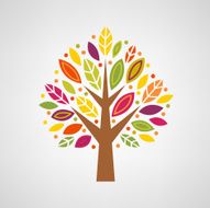 Colorful stylized tree