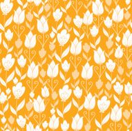 Golden Flower Field Seamless Pattern
