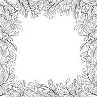 Background leaves contours
