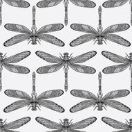Dragonflies seamless pattern N5