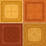Abstract pattern background tile set