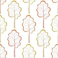 Seamless background autumn trees