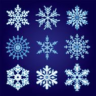 snowflakes on blue background N3