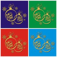 Christmas decorations with baubles