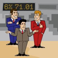 three businessmen discussing a problem
