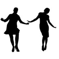 Vector silhouette of a couple N262