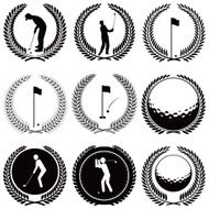 Golf icon emblems