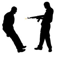 Vector silhouette of a man N1136