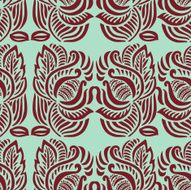 Abstract pattern with stylized flowers