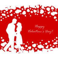 Couple on Valentines background N2