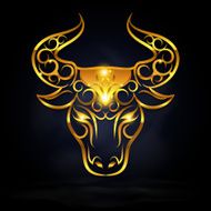 Gold bull symbol