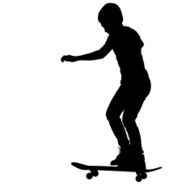 skateboarders silhouette N16