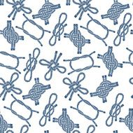 Seamless pattern with marine knots on a white background