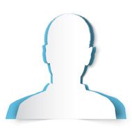 Paper man&#039;s silhouette avatar