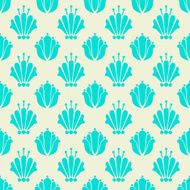 Seamless pattern with silhouettes lotus flowers N14